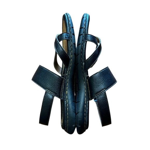 BOC Born Concept Vegan Leather Sandals 7M Black Casual Comfort Summer Toe Loop - Picture 4 of 11